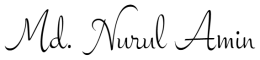 Md. Nurul Amin Signature